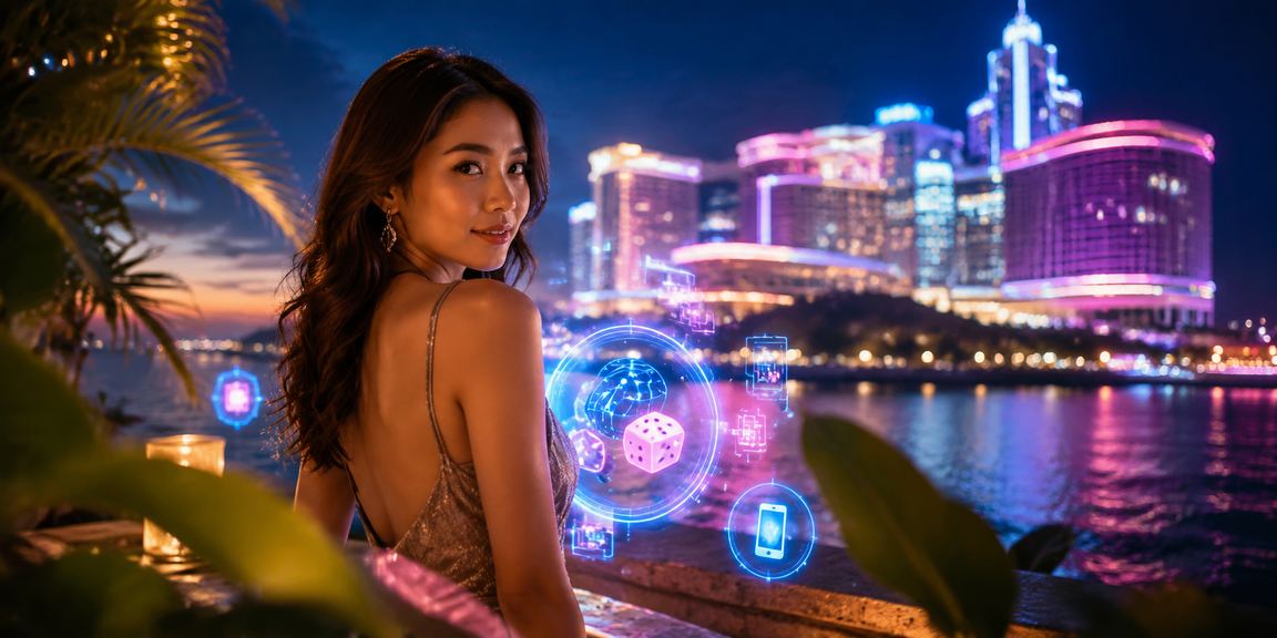 Suasana kasino Malaysia di Genting Highlands dengan permainan meja termasuk Blackjack