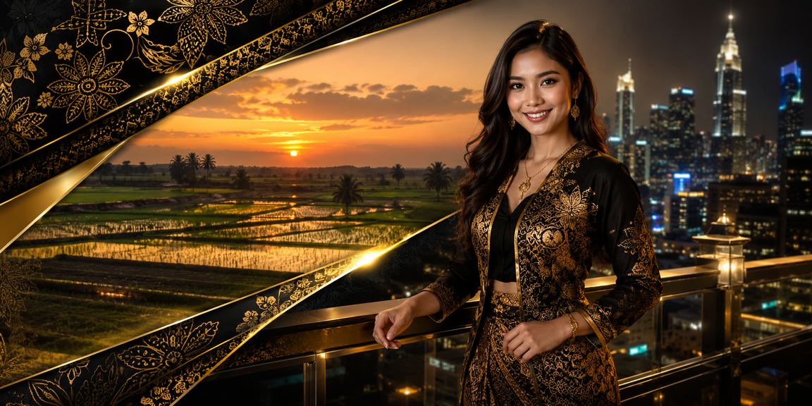 Suasana kasino dengan tema batik tradisional Kedah