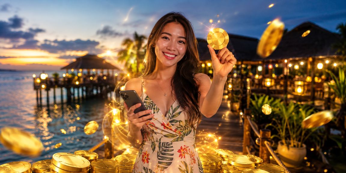 Pemain Malaysia menggunakan telefon mudah alih untuk bermain kasino Baccarat secara dalam talian di Sabah